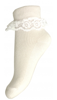 Skarpetki bawełniane z koronką Mod.54 art. B2210 roz.13-17cm
